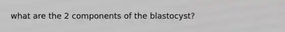 what are the 2 components of the blastocyst?