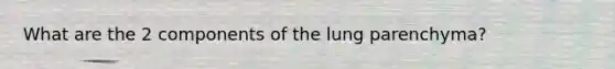 What are the 2 components of the lung parenchyma?