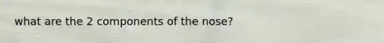 what are the 2 components of the nose?