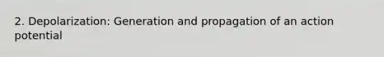 2. Depolarization: Generation and propagation of an action potential