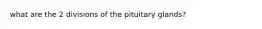 what are the 2 divisions of the pituitary glands?