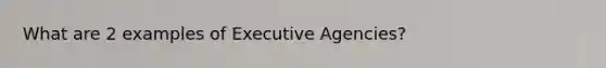 What are 2 examples of Executive Agencies?