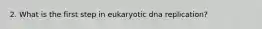 2. What is the first step in eukaryotic dna replication?