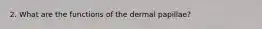 2. What are the functions of the dermal papillae?