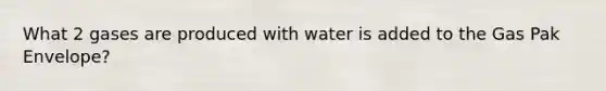 What 2 gases are produced with water is added to the Gas Pak Envelope?