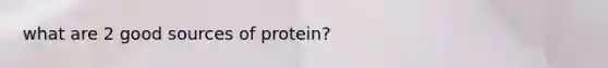 what are 2 good sources of protein?