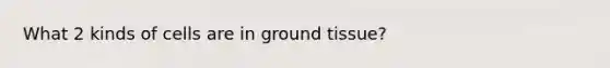 What 2 kinds of cells are in <a href='https://www.questionai.com/knowledge/kb0kKBaH0H-ground-tissue' class='anchor-knowledge'>ground tissue</a>?