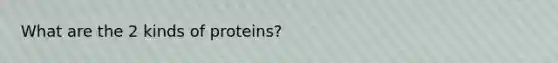 What are the 2 kinds of proteins?