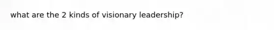 what are the 2 kinds of visionary leadership?