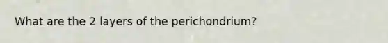 What are the 2 layers of the perichondrium?