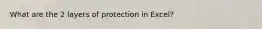 What are the 2 layers of protection in Excel?