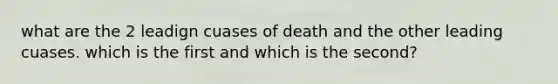 what are the 2 leadign cuases of death and the other leading cuases. which is the first and which is the second?