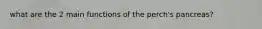 what are the 2 main functions of the perch's pancreas?