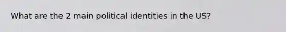 What are the 2 main political identities in the US?