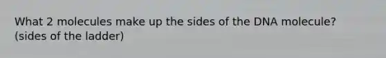 What 2 molecules make up the sides of the DNA molecule? (sides of the ladder)