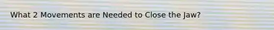 What 2 Movements are Needed to Close the Jaw?