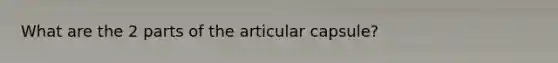 What are the 2 parts of the articular capsule?