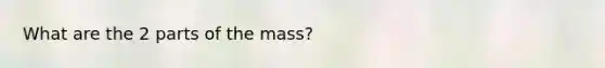 What are the 2 parts of the mass?