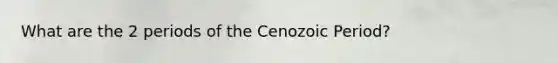 What are the 2 periods of the Cenozoic Period?