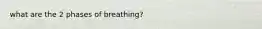 what are the 2 phases of breathing?