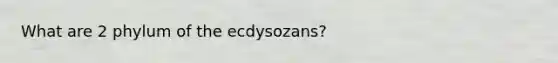 What are 2 phylum of the ecdysozans?