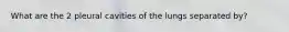 What are the 2 pleural cavities of the lungs separated by?