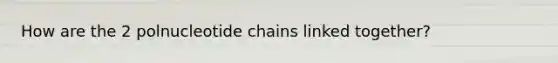 How are the 2 polnucleotide chains linked together?