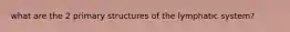 what are the 2 primary structures of the lymphatic system?