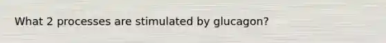 What 2 processes are stimulated by glucagon?