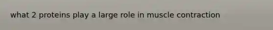 what 2 proteins play a large role in muscle contraction