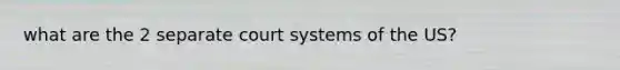 what are the 2 separate court systems of the US?