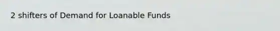 2 shifters of Demand for Loanable Funds