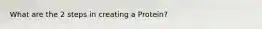 What are the 2 steps in creating a Protein?