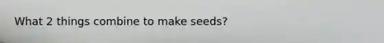 What 2 things combine to make seeds?