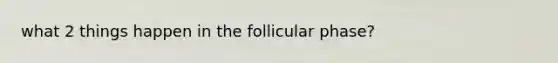 what 2 things happen in the follicular phase?