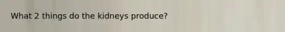 What 2 things do the kidneys produce?