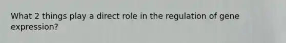 What 2 things play a direct role in the regulation of gene expression?