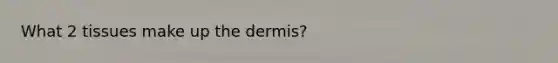 What 2 tissues make up <a href='https://www.questionai.com/knowledge/kEsXbG6AwS-the-dermis' class='anchor-knowledge'>the dermis</a>?