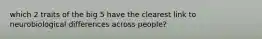 which 2 traits of the big 5 have the clearest link to neurobiological differences across people?