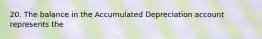 20. The balance in the Accumulated Depreciation account represents the