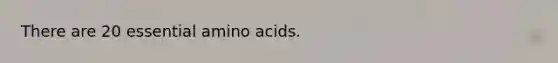 There are 20 essential amino acids.