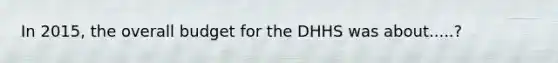 In 2015, the overall budget for the DHHS was about.....?