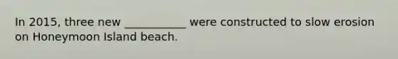 In 2015, three new ___________ were constructed to slow erosion on Honeymoon Island beach.