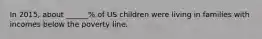 In 2015, about ______% of US children were living in families with incomes below the poverty line.