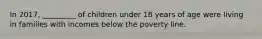 In 2017, _________ of children under 18 years of age were living in families with incomes below the poverty line.