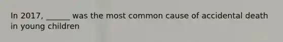 In 2017, ______ was the most common cause of accidental death in young children