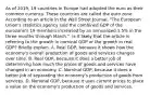 As of​ 2019, 19 countries in Europe had adopted the euro as their common currency. These countries are called the euro zone. According to an article in the Wall Street Journal​, ​"The European​ Union's statistics agency said the combined GDP of the​ eurozone's 19 members increased by an annualized​ 1.5% in the three months through​ March." ​ Is it likely that the article is referring to the growth in nominal GDP or the growth in real​ GDP? Briefly explain. A. Real​ GDP, because it shows how the​ economy's overall production of goods and services changes over time. B. Real​ GDP, because it does a better job of determining how much the prices of goods and services have changed in an economy. C. Nominal​ GDP, because it does a better job of separating the​ economy's production of goods from services. D. Nominal​ GDP, because it uses current prices to place a value on the​ economy's production of goods and services.