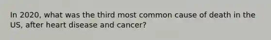 In 2020, what was the third most common cause of death in the US, after heart disease and cancer?