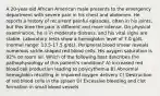 A 20-year-old African American male presents to the emergency department with severe pain in his chest and abdomen. He reports a history of recurrent painful episodes, often in his joints, but this time the pain is different and more intense. On physical examination, he is in moderate distress, and his vital signs are stable. Laboratory tests show a hemoglobin level of 7.0 g/dL (normal range: 13.5-17.5 g/dL). Peripheral blood smear reveals numerous sickle-shaped red blood cells. His oxygen saturation is 92% on room air. Which of the following best describes the pathophysiology of this patient's condition? A) Increased red blood cell production leading to polycythemia B) Abnormal hemoglobin resulting in impaired oxygen delivery C) Destruction of red blood cells in the spleen D) Excessive bleeding and clot formation in small blood vessels