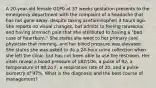 A 20-year-old female G1P0 at 37 weeks gestation presents to the emergency department with the complaint of a headache that has not gone away, despite taking acetaminophen 3 hours ago. She reports no visual changes, but admits to feeling nauseous and having stomach pain that she attributed to having a "bad case of heartburn." She states she went to her primary care physician that morning, and her blood pressure was elevated. She states she was asked to do a 24-hour urine collection when she left the clinic, but has not been able to use the restroom. Her vitals reveal a blood pressure of 182/106, a pulse of 92, a temperature of 98.2o F, a respiration rate of 20, and a pulse oximetry of 97%. What is the diagnosis and the best course of management?